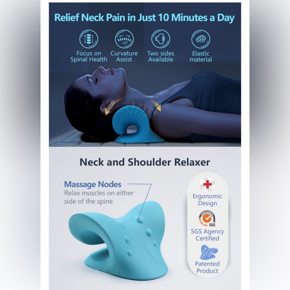 Neck and Shoulder Relaxer, Chiropractic Pillow, Spinal Realignment, Yoga - Picture 10 of 16